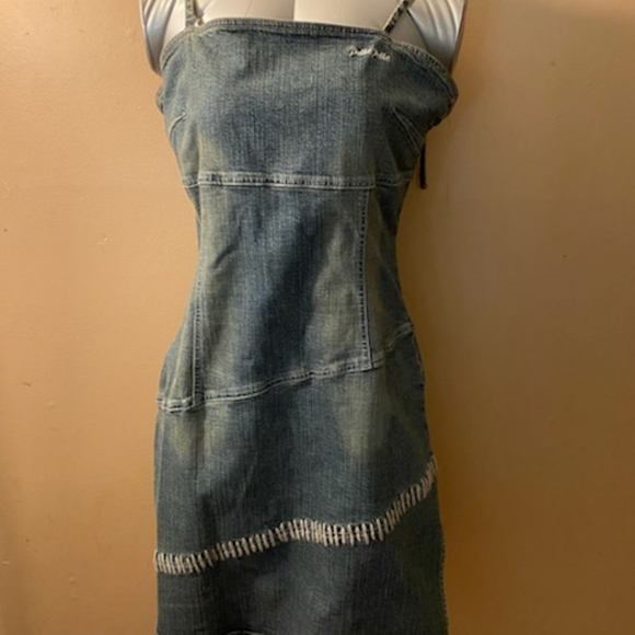 A denim blue jean summer dress - Picture 3 of 3